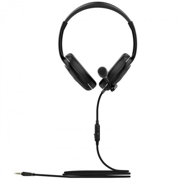 Audifonos Diadema Acer con cable y microfono, flexibles y ligeros, omnidireccional, Negros