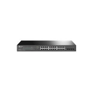 Switch TP-LINK Inteligente JetStream 24-Port Gigabit Smart PoE+ Switch with 4 SFP Slots