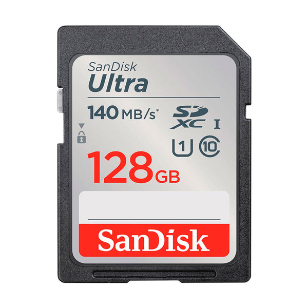 Tarjeta SD SanDisk Secure Digital Ultra SDHC/SDXC 128GB 140Mb/s C10 U1 COLOR Gris