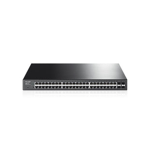 Switch TP-LINK Administrable de 48 Puertos Gigabit PoE+ 4 Ranuras SFP JetStream