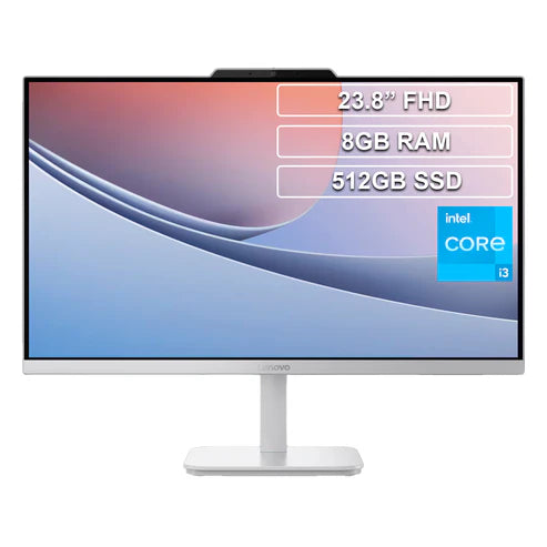 Todo en uno Lenovo A100 Intel Core i3 N305 23,8 Pulgadas FHD Memoria 8GB Estado Solido 512GB Linux Color Gris