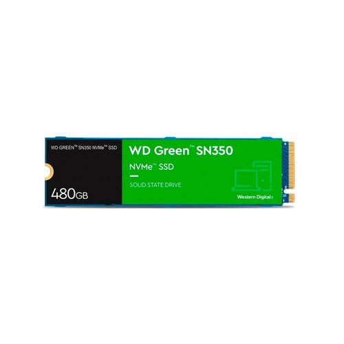 Unidad de estado sólido SSD Western Digital Green SN350 480GB M.2 PCIe NVMe Negro Verde