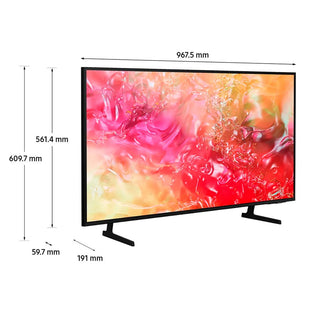 Televisor Samsung FLAT LED Smart TV 43 pulgadas Crystal UHD 4K  /3,840 x 2,160 /HDR / DVB-T2 /LAN /WIFI 5 / Bluetooth 5.2 / Google Meet / AirPlay 2 /modo ambiente/ Modo Juego/ HDMI x 3/ USB x1 /abre y edita archivos de Office/ Garantía 1 año, Ficha técnic
