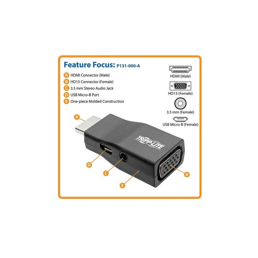 Convertidor Adaptador de Video HDMI a VGA con Audio