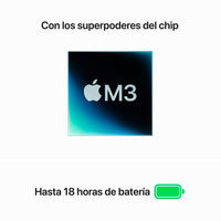 MacBook Air de 15 pulgadas: Chip M3 de Apple con CPU de ocho núcleos y GPU de diez núcleos, 8 GB, 256 GB SSD - Gris espacial