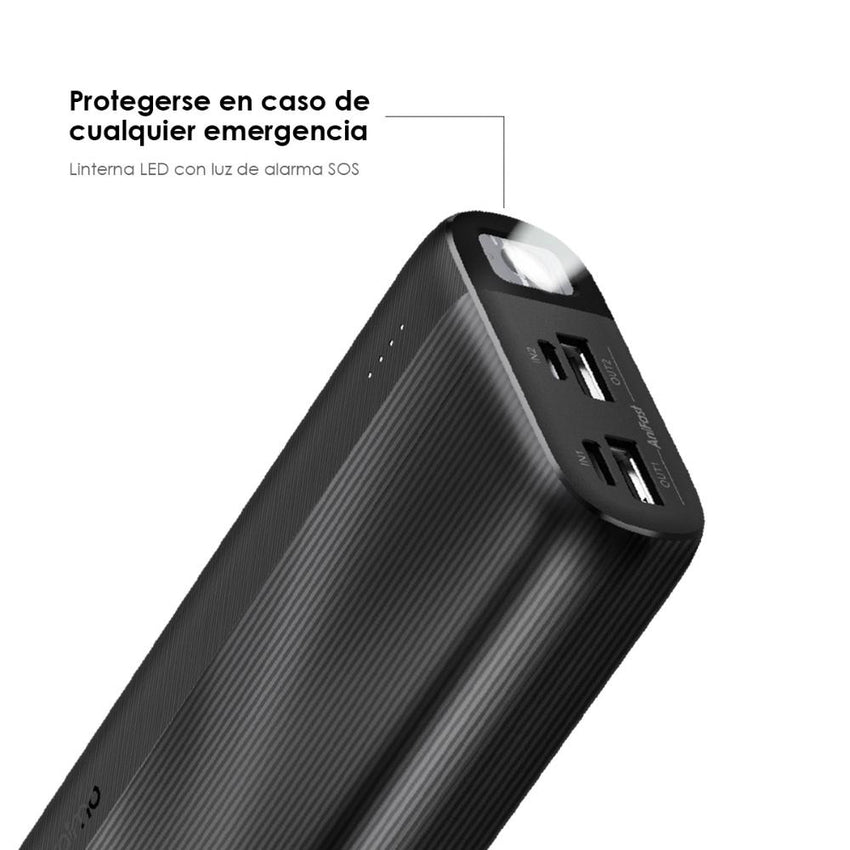 Power Bank Oraimo Cargador Pórtatil Batería 20000mah Traveler 4 Negro