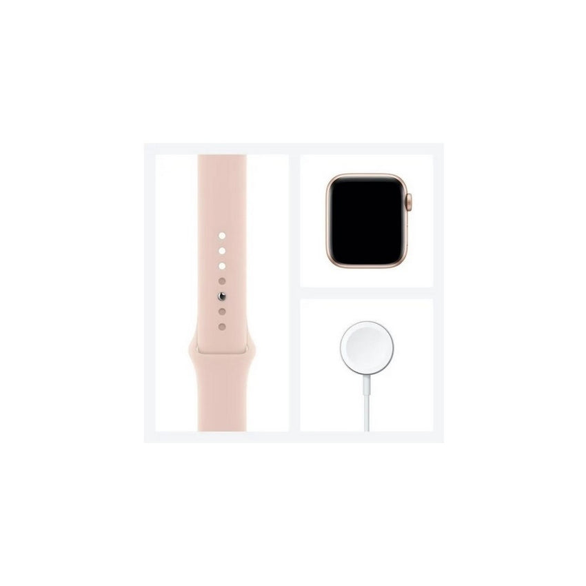 Apple Watch SE GPS, 40mm Gold Aluminium Case with Pink Sand Sport Band