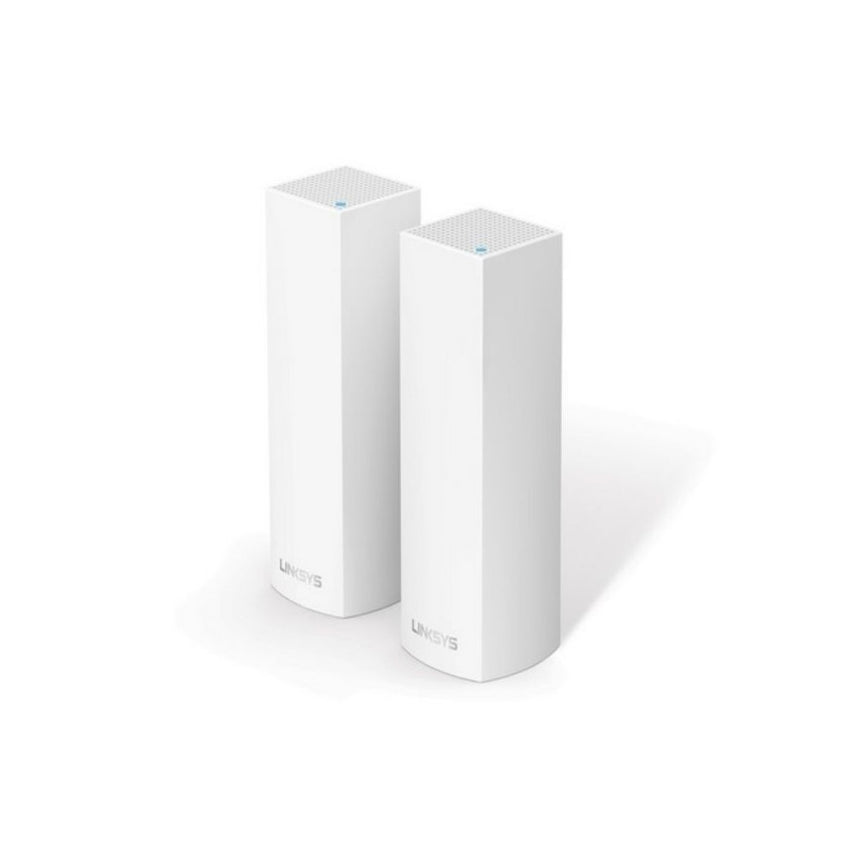 AC4400 2PK TriBand  Linksys Velop -  Sistema Wi-Fi en malla para todo el hogar (paquete por dos nodos, tribanda, instalación guiada por App,Sistema modular, gestión de red por App), Tri-Band , 802.11a/b/g/n/ac Wi-Fi Standards,Up to 8800 Mbps Wi-Fi Data Th