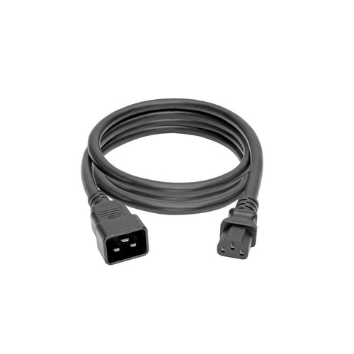 Cable de Alimentación para Computadora C20 a C13 - Servicio Pesado, 15A, 100V ~ 250V, 14 AWG, 2.13 m [7 pies], Negro