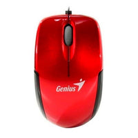 Mouse Usb Micro Traveler Cable Retractil rojo