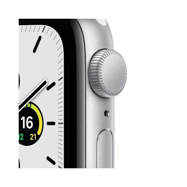 Apple Watch SE GPS, 40mm Silver Aluminium Case with White Sport Band