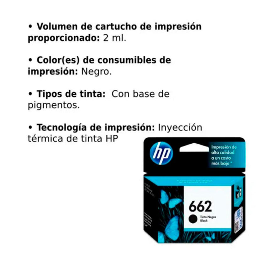 Cartucho Hp Negro  662