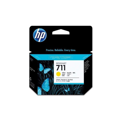 Pack de Ahorro 3 Cartuchos de Tinta HP 711 DesignJet de 29 ml COLOR Amarillo