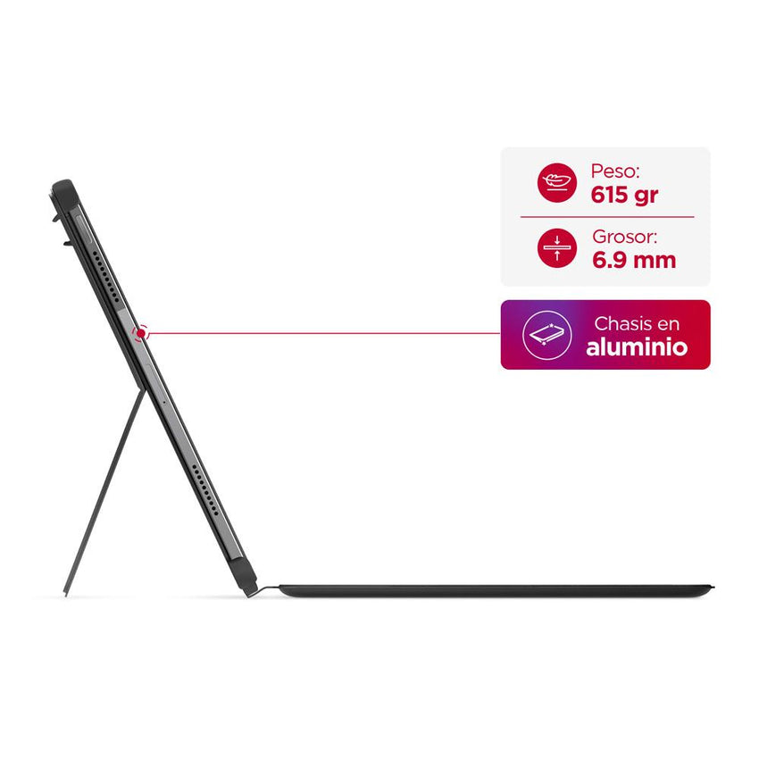 Tablet Lenovo P12 TB370U Pantalla 12,7 Pulgadas 3K Conectividad Solo Wifi Memoria 8GB + Almacenamiento 256GB Color Gris Incluye Teclado y Lapiz