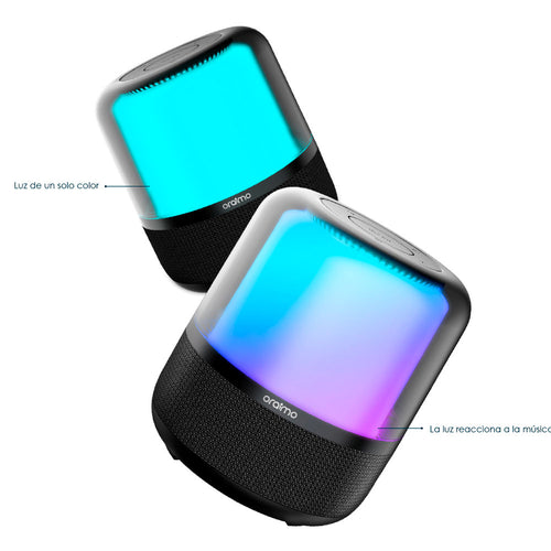 Parlante ORAIMO Soundflow Con Luces de Colores Led COLOR Negro