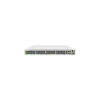 Switches Allied telesis Gigabit Ethernet Managed switch with 48 10/100/1000T POE ports, 2 SFP/Copper combo ports, 2 SFP/SFP+ uplink slots, single fixed AC power supply US Power Cord