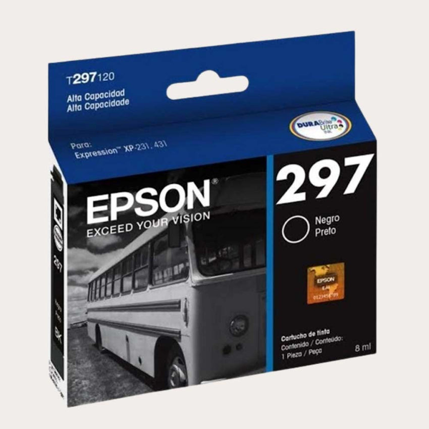 Cartucho Epson T297120 - Black  Xpression XP-231/XP-431 alta capacidad Aprox 300PG