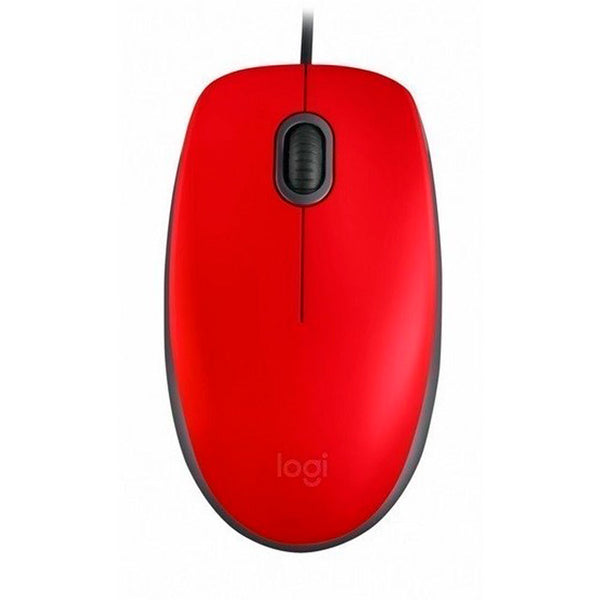 Mouse Alambrico M110 Silent Logitech Optico Rojo
