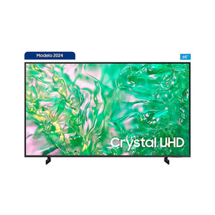 Televisor Samsung FLAT LED Smart TV 65 pulgadas Crystal UHD 4K  /3,840 x 2,160 / DVB-T2 / HDR /LAN/ WIFI 5/ Control remoto Solar / Soporte ajustable / Bluetooth 5.2 / Google Meet / Multi view/ AirPlay 2 / Bixby desde el control /modo ambiente/ Modo Juego/