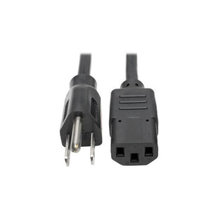 Cable de Alimentación para Computadora, NEMA 5-15P a C13 - 10A, 125V, 18 AWG, 30.5 cm [1 pie], Negro