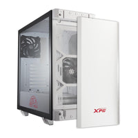 XPG INVADER X BTF, White, supports motherboards with reverse connector design, ATX Mid Tower,3.5incx3, I/O: USB-Cx1, USBx2 , HD Audiox1, Resetx1, Powerx1, Fan: (4 x 120mm Reversed Fans + 1 x 120mm Regular Fan), 2 Years warranty