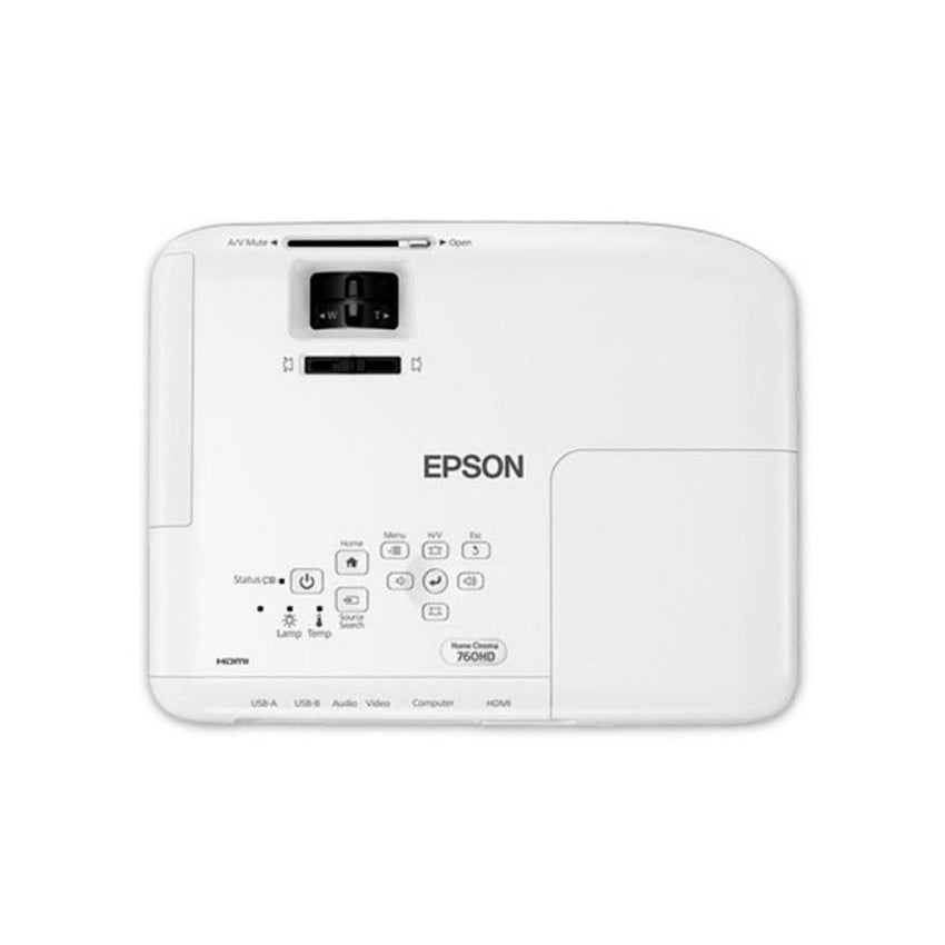 Video Proyector Epson Home Cinema 760/Tecnología: 3LCD/ Resolución: WXGA 1280x800/ 3.300 lumens