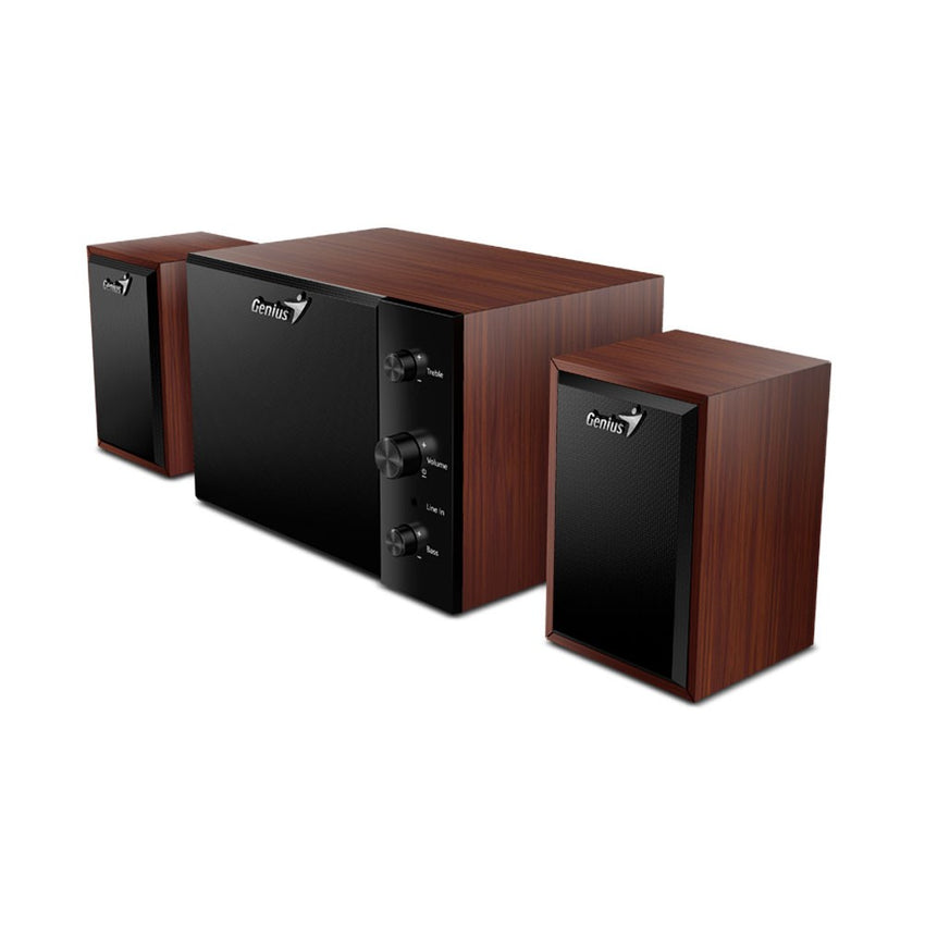 Parlante Genius SW-2.1 350 de madera 15W con subwoofer
