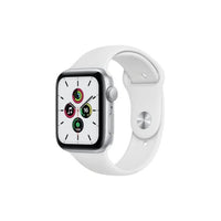 Apple Watch SE GPS, 44mm Silver Aluminium Case with White Sport Band
