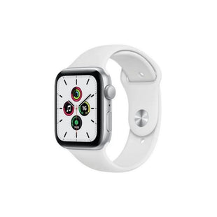 Apple Watch SE GPS, 44mm Silver Aluminium Case with White Sport Band