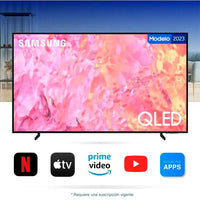 Televisor Samsung FLAT QLED Smart TV 50 pulgadas, UHD 4K  /3,840 x 2,160 / DVB-T2 / Procesador Quantum Bluetooth / Dual Led / asistente de voz /  modo ambiente/ Modo Juego/  HDMI x 3 / USB x 2 /LAN/ abre y edita archivos de Office/ Control Solar/Garantía