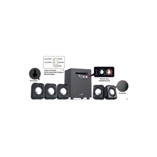 Parlantes Genius SW-5.1 1020 Subwoofer de madera de 5.1 canales