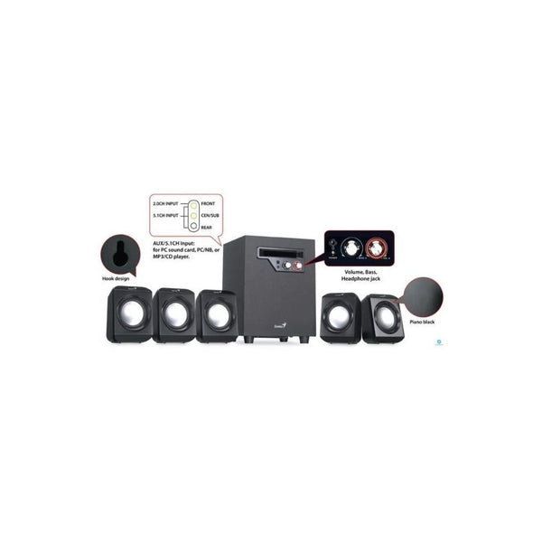 Parlantes Genius SW-5.1 1020 Subwoofer de madera de 5.1 canales