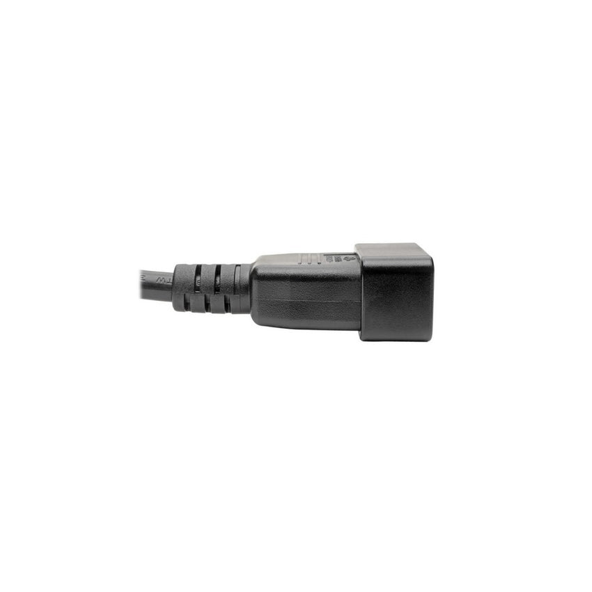 Cable de Extensión de Alimentación, C19 a C20 - Servicio Pesado, 20A, 250V, 12 AWG, 1.83 m [6 pies], Negro