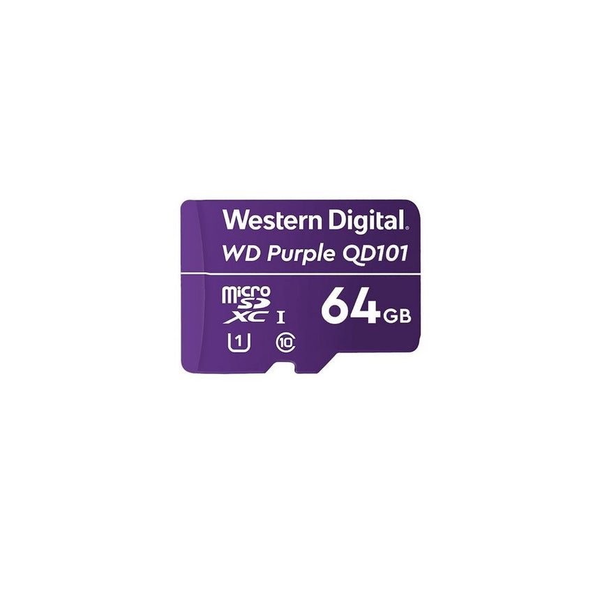 Tarjeta microSD Western Digital Purple 64GB para cámaras de seguridad  grabación 24/7