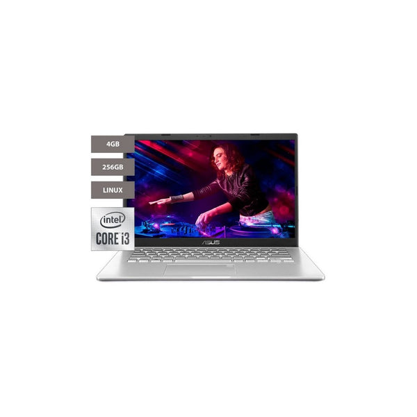 Portátil ASUS  X409JA-EK078 Intel® Core™ i3-1005G1, FHD 14,4GB, 256 SSD,SO Endless, Sin Unidad Óptica, FingerPrint, TRANSPARENT SILVER.