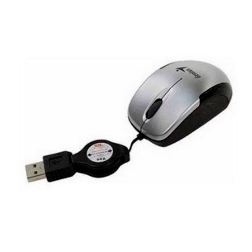 Mouse Genius Micro Traveler Retractil Usb Gris