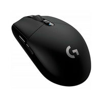 MOUSE G305 LIGHTSPEED Logitech Gaming Inalámbrico Receptor USB 12000DPI Compatible Win-Mac Sensor HERO 6Botones Programables Garantía 2Años-NEGRO