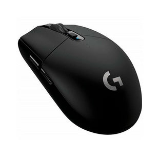 MOUSE G305 LIGHTSPEED Logitech Gaming Inalámbrico Receptor USB 12000DPI Compatible Win-Mac Sensor HERO 6Botones Programables Garantía 2Años-NEGRO