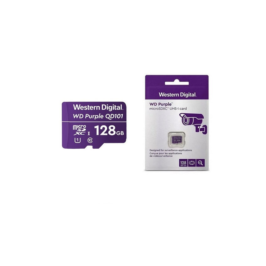 Tarjeta microSD Western Digital Purple 128GB para cámaras de seguridad  grabación 24/7