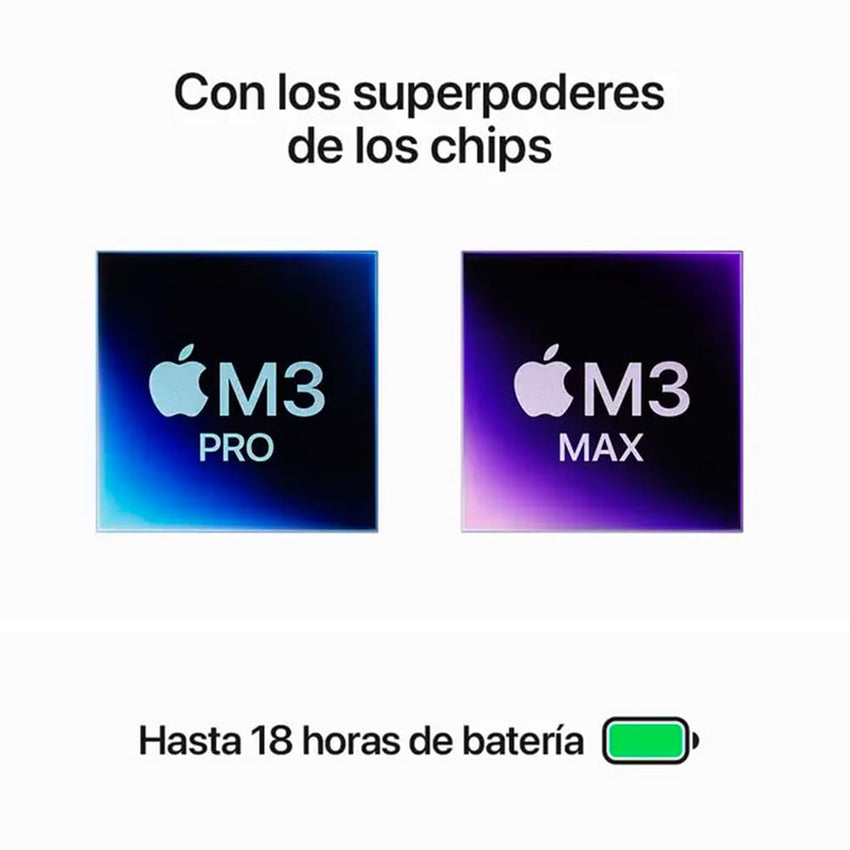 MacBook Pro de 14 pulgadas: Chip M3 Pro de Apple con CPU de 11 núcleos y GPU de 14 núcleos, 512 GB SSD - Negro espacial