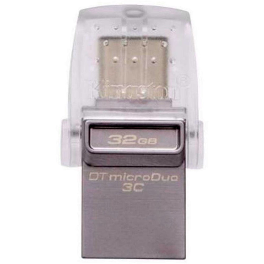 Memoria USB Kingston DataTraveler microDuo 3C  32GB 3.1 Gen 1 plateado