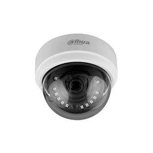 Camara Dahua Domo,2MP, Lente fijo 3,6mm, 4en1 (CVI/TVI/AHD/CVBS), Plastico, Smart IR20m, 12VDC.