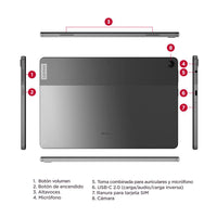 Tablet LENOVO 10.1” Pulgadas RAM 4GB Disco SSD 64GB COLOR Gris