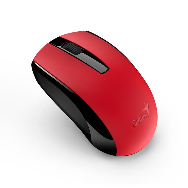 Mouse Genius Recargable ECO-8100 Inalámbrico Rojo