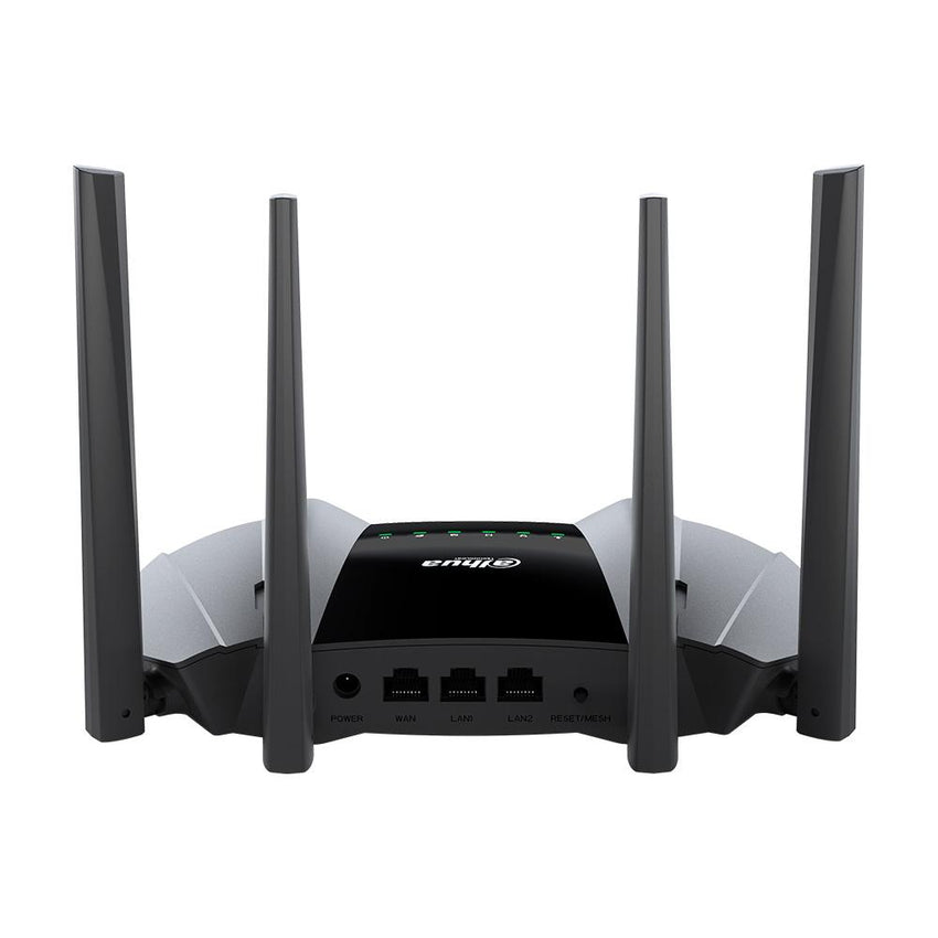 Router Dahua WI-FI 6 AX 1500 (300Mbps 2,4GHz / 1201Mbps 5GHz),Beamforming para una mejor cobertura,MI-MIMO Bidireccional,OFDMA y 1024-QAM,Acceso WiFi protegido (WPA/WPA2),Control parental.
