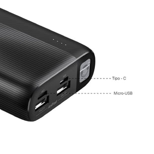 Power Bank Oraimo Cargador Pórtatil Batería 20000mah Traveler 4 Gris Oscuro