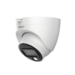 Camara Dahua Domo, 5MP, Full Color, Lente Fijo 2.8 mm, WDR, 4en1 switchable (CVI/TVI/AHD/CVBS), Metal, IR40m, IP67, 12VDC.