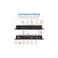 KVM DisplayPort / USB de 2 Puertos - 4K 60 Hz, HDR, HDCP 2.2, IR, DP 1.4, Compartido de USB, Cables USB 3.0
