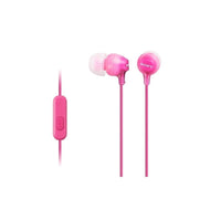 Audífonos Sony internos MDR-EX15AP Color Rosado, de silicona, ajuste seguro, micrófono integrado de alta calidad