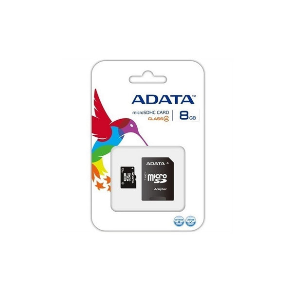 Tarjeta de memoria Adata con adaptador SD 8GB clase 4